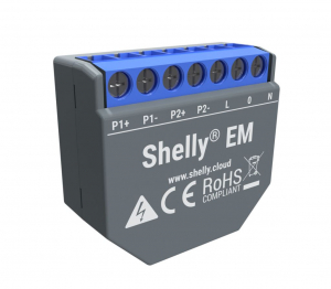 Shelly EM Wi-Fi-s okosrelé áramfogyasztás-méréssel (Shelly EM)